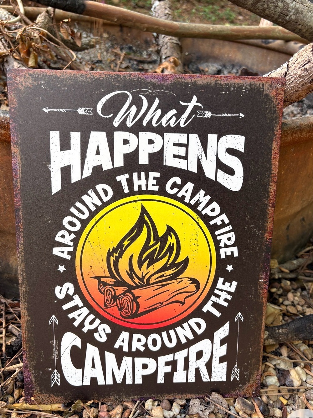 Camping Tin Sign